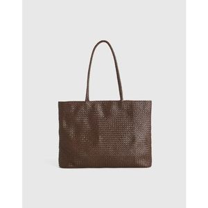 Quince Brown Woven Tote Bag